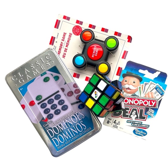 Lot of 4 - Rubix cube, Monopoly, Dominos and Simon (NWT & USED) - Picture 1 of 12